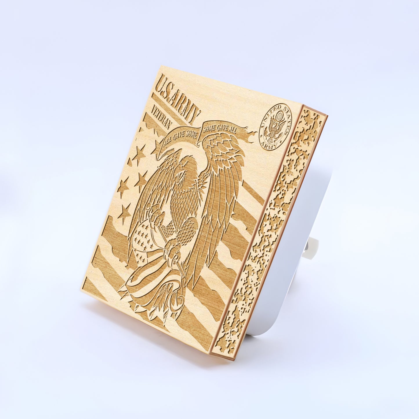 Army Veteran | All Gave Some - Some Gave All | Artistic Engraved Wooden LED Night Light, NLV0026A