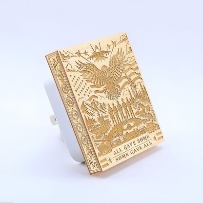All Gave Some - Some Gave All | Artistic Engraved Wooden LED Night Light, NLV0037