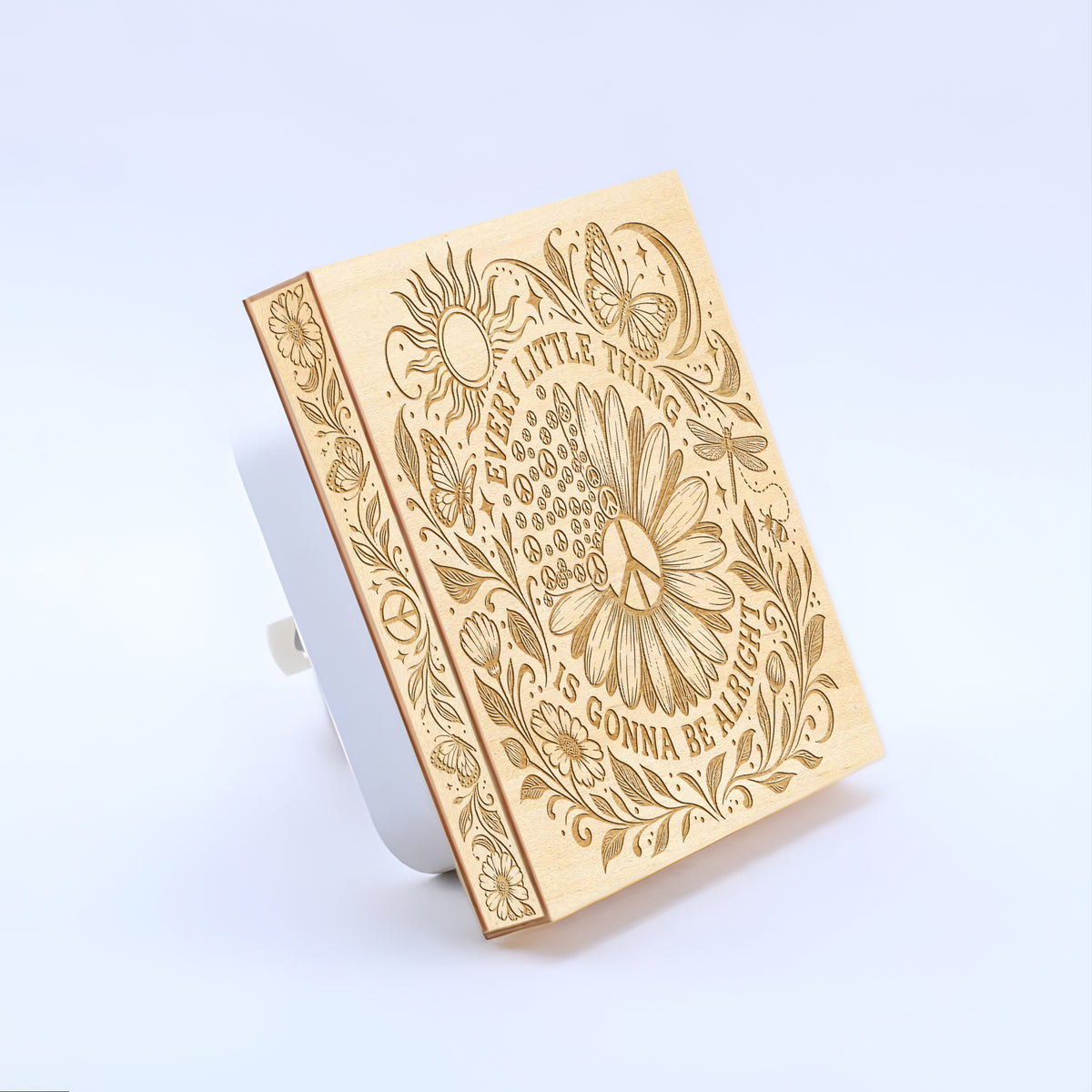 Every Little Thing is Gonna Be Alright, Artistic Engraved Wooden LED Night Light, PH0018