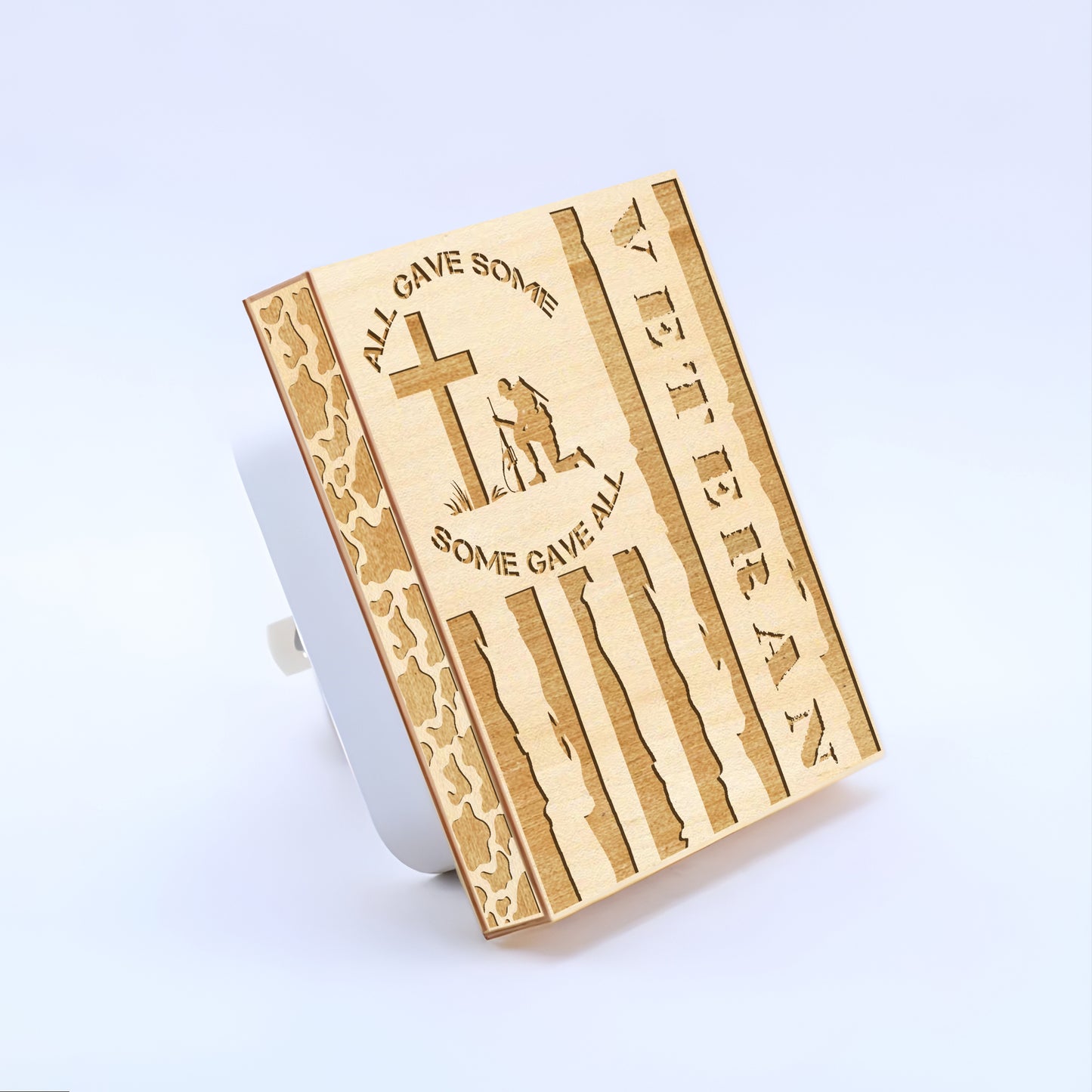 U.S VETERAN, All Gave Some - Some Gave All Engraved Wooden LED Night Light, NLV0005