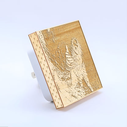 Jesus Saves Engraved Wooden LED Night Light - NLG0014