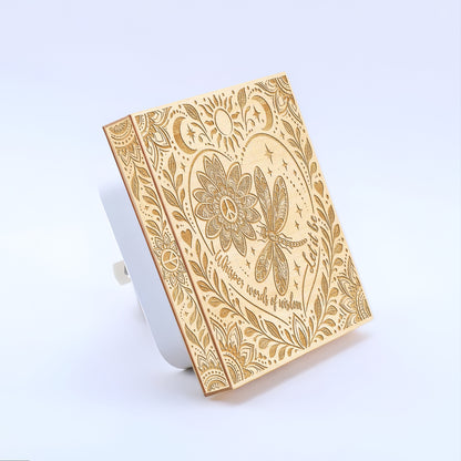 Whisper Words of Wisdom, Let It Be - Artistic Engraved Wooden LED Night Light, PH0016