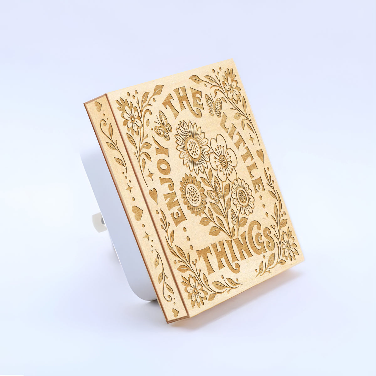 Enjoy The Little Things, Artistic Engraved Wooden LED Night Light, PH0024