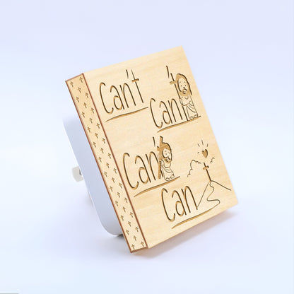Faith Makes All Things Possible Artisan Engraved Wooden LED Night Light - NLG0016