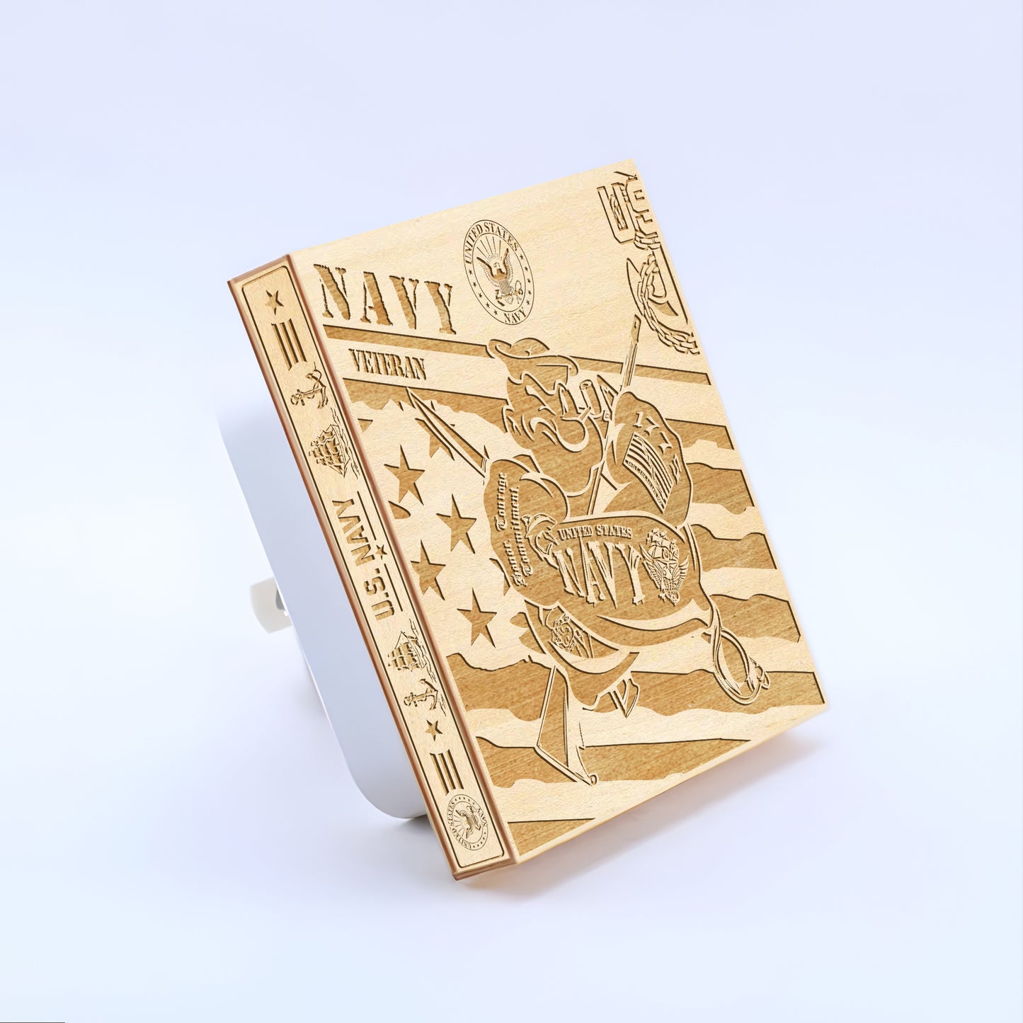 Navy Veteran | Special Edition | Artistic Engraved Wooden LED Night Light, NLV0028