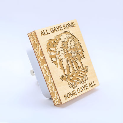 All Gave Some - Some Gave All Engraved Wooden LED Night Light, NLV0003