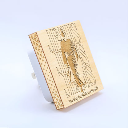 The Way, The Truth, The Life Artisan Engraved Wooden LED Night Light - NLG0011