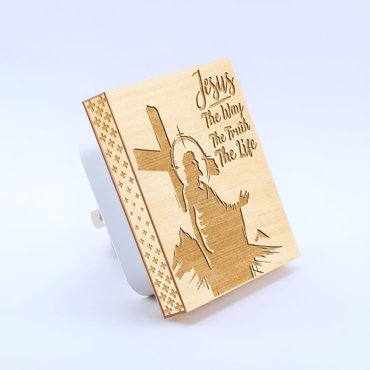 The Way, The Truth, The Life Artisan Engraved Wooden LED Night Light - NLG0010