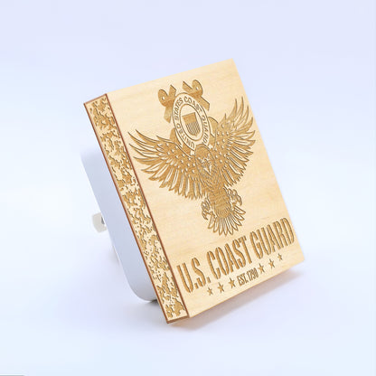 COAST GUARD Engraved Wooden LED Night Light, NLV0006E