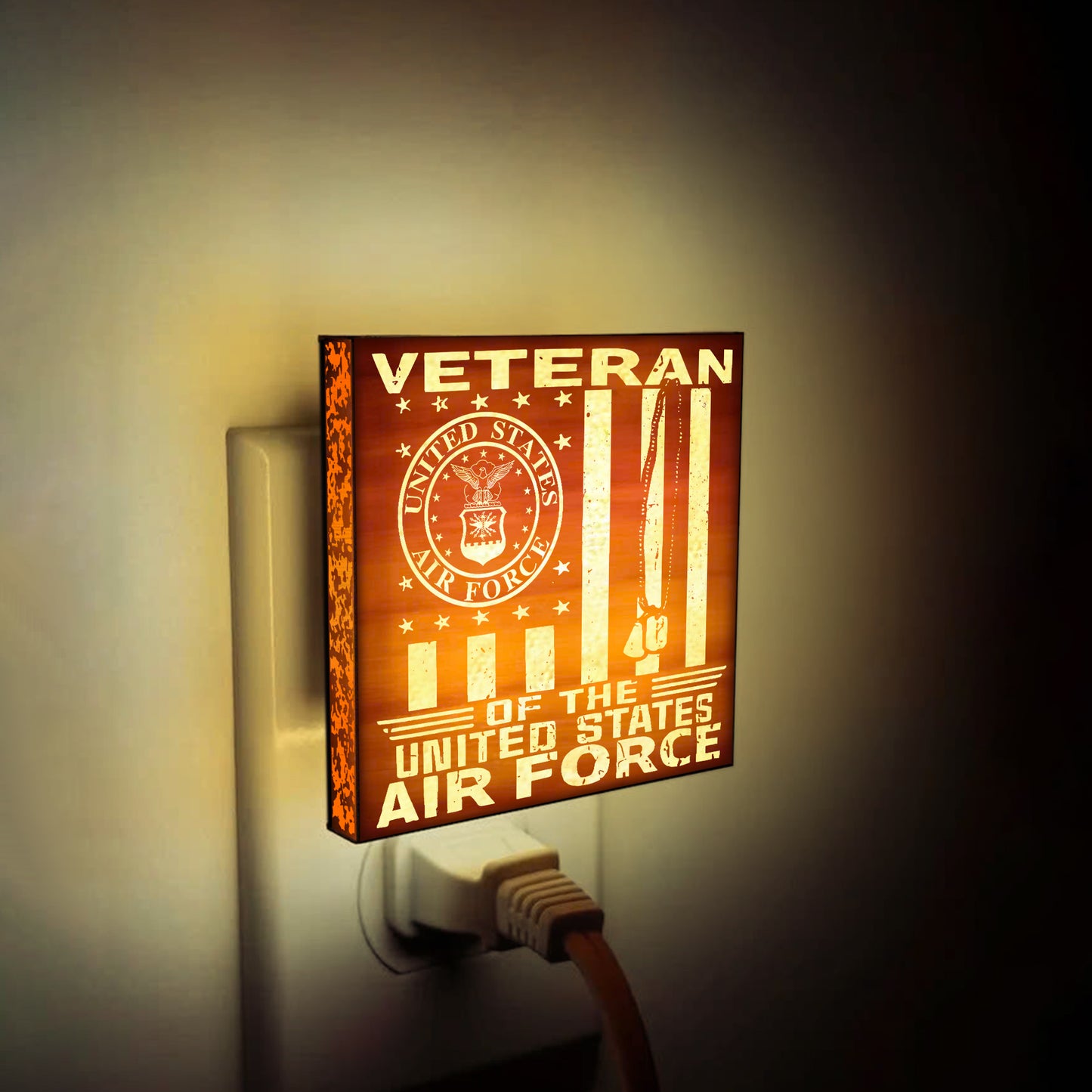 Air Force Veteran Special Edition | Engraved Wooden LED Night Light, NLV0015
