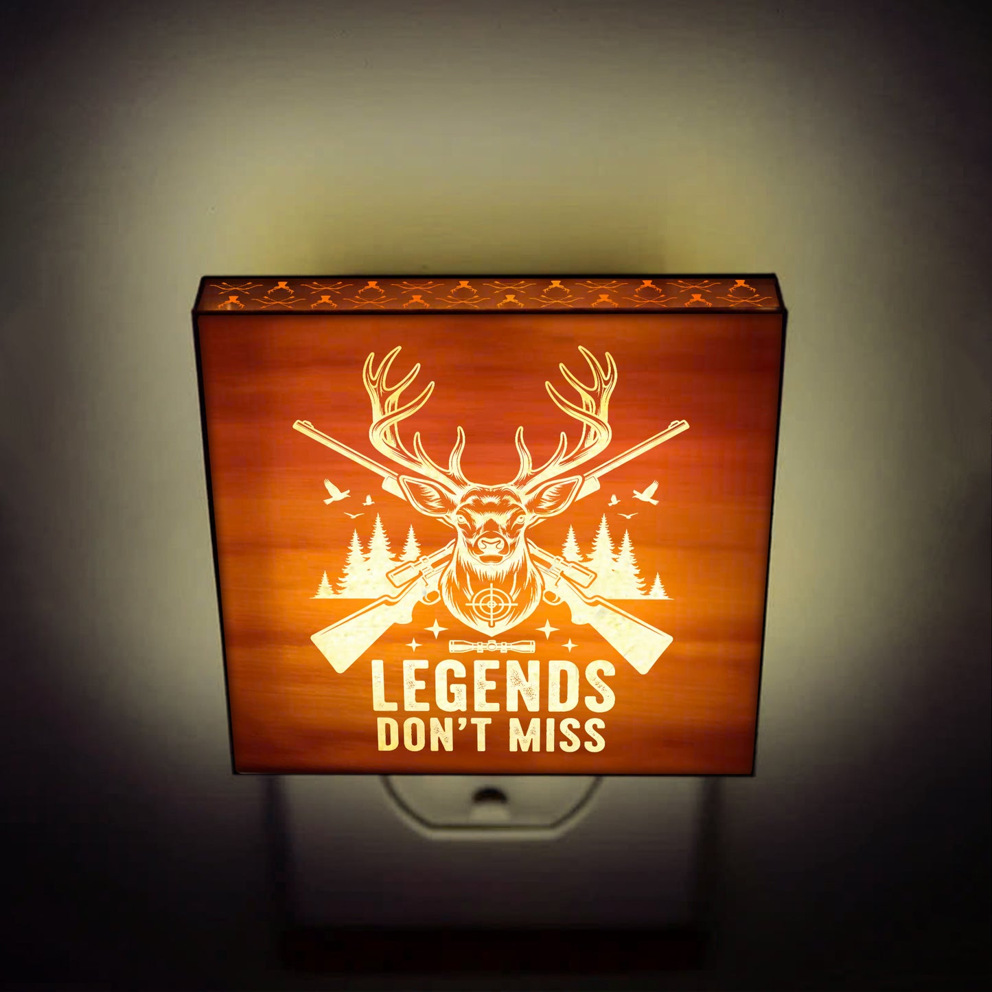 Legends Don't Miss Engraved Wooden LED Night Light - NLDH0007