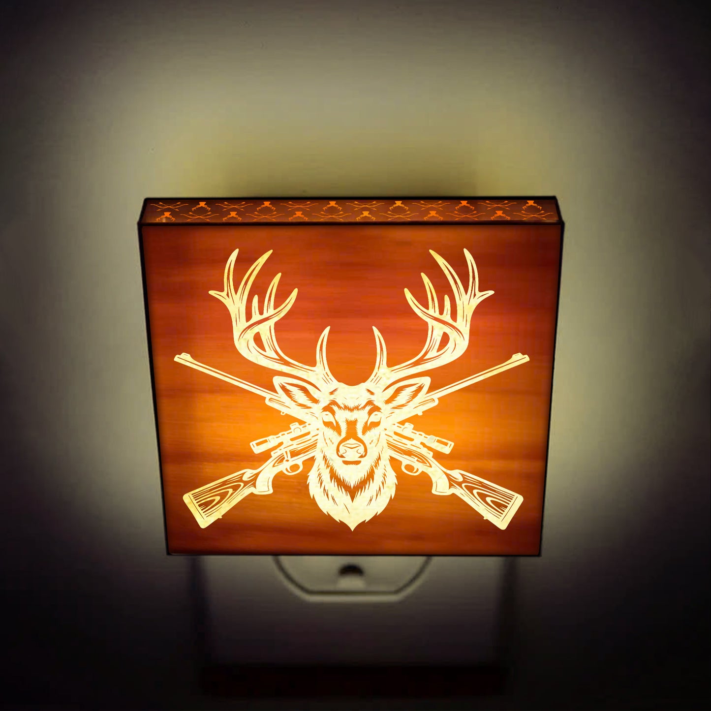 Deer Hunting Engraved Wooden LED Night Light - NLDH0005