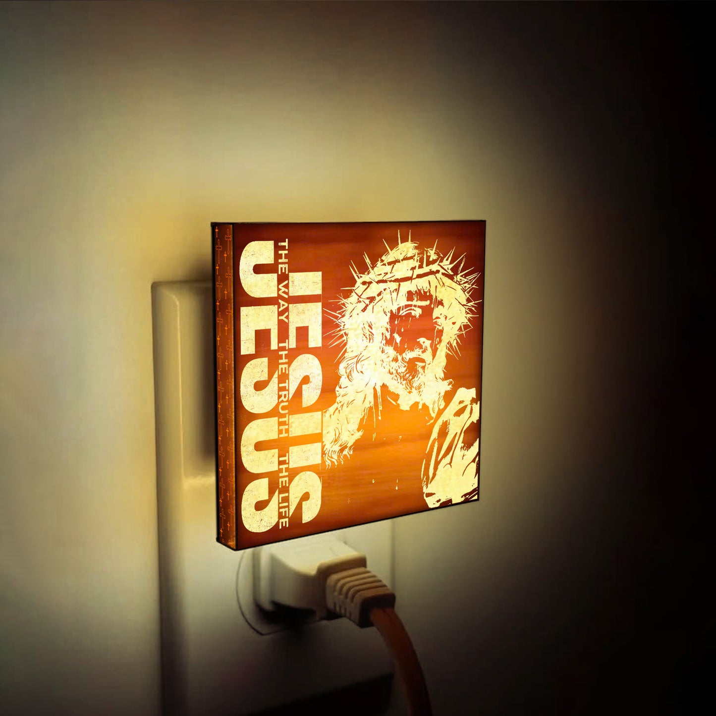 The Way, The Truth, The Life Artisan Engraved Wooden LED Night Light - NLG0006