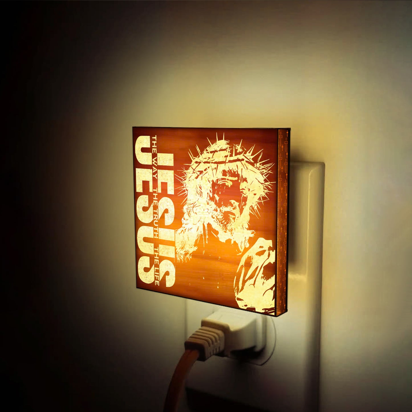The Way, The Truth, The Life Artisan Engraved Wooden LED Night Light - NLG0006