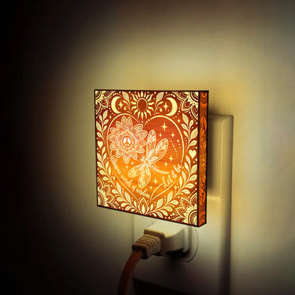 Whisper Words of Wisdom, Let It Be - Artistic Engraved Wooden LED Night Light, PH0016