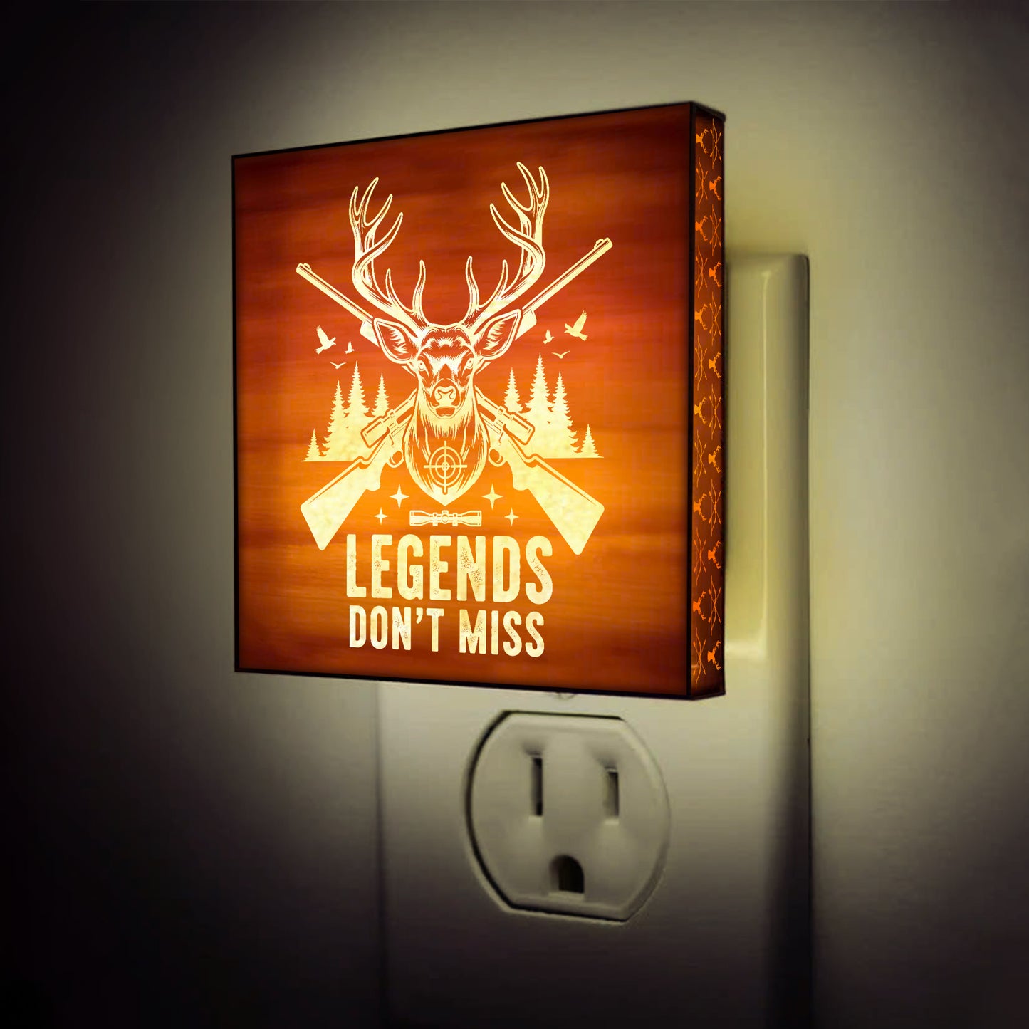 Legends Don't Miss Engraved Wooden LED Night Light - NLDH0007
