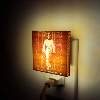 The Way, The Truth, The Life Artisan Engraved Wooden LED Night Light - NLG0011