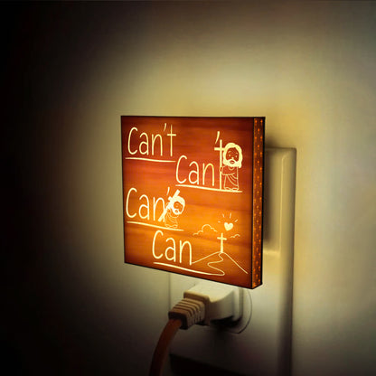 Faith Makes All Things Possible Artisan Engraved Wooden LED Night Light - NLG0016