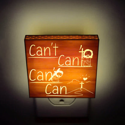 Faith Makes All Things Possible Artisan Engraved Wooden LED Night Light - NLG0016
