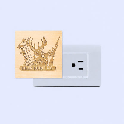 Deer Hunting Engraved Wooden LED Night Light - NLDH0009