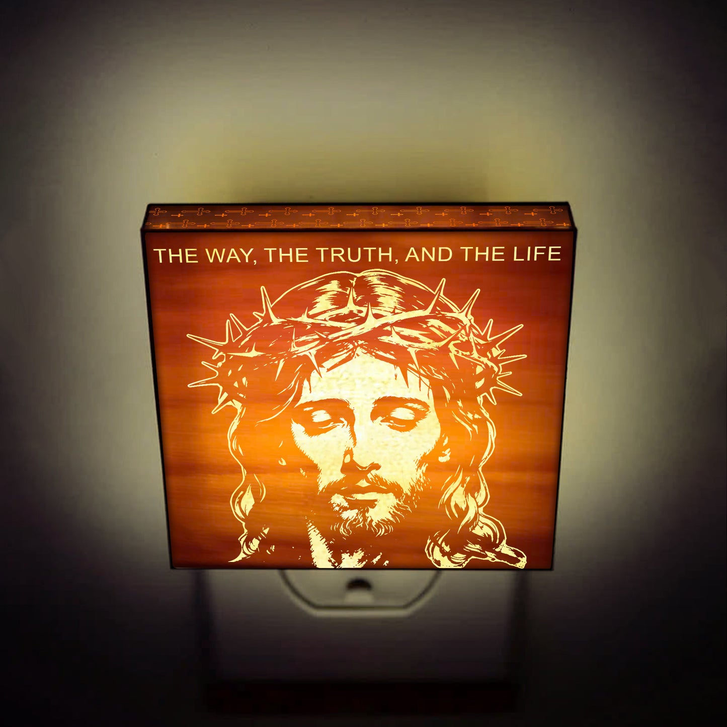 The Way, The Truth, and The Life Christian Gift Engraved Wooden LED Night Light - NLG0007