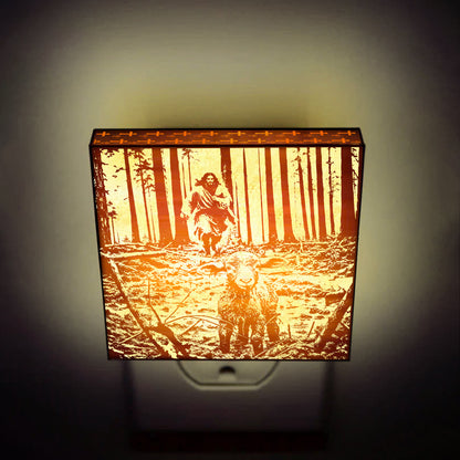 He Left The 99 To Find Me, Artisan Engraved Wooden LED Night Light - NLG0019
