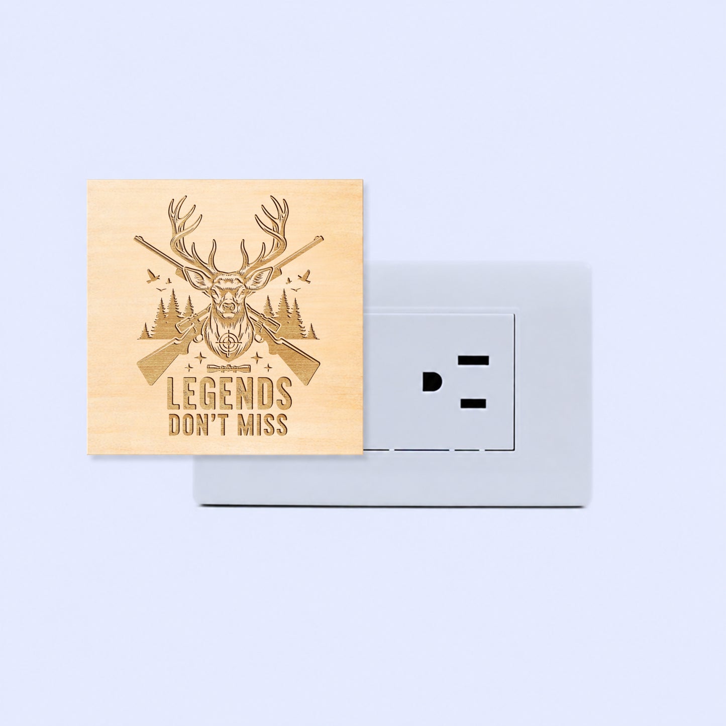Legends Don't Miss Engraved Wooden LED Night Light - NLDH0007