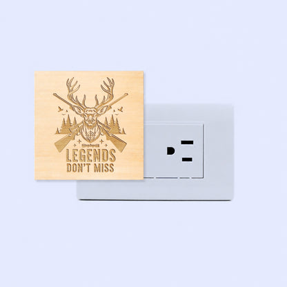 Legends Don't Miss Engraved Wooden LED Night Light - NLDH0007