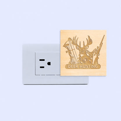 Deer Hunting Engraved Wooden LED Night Light - NLDH0009