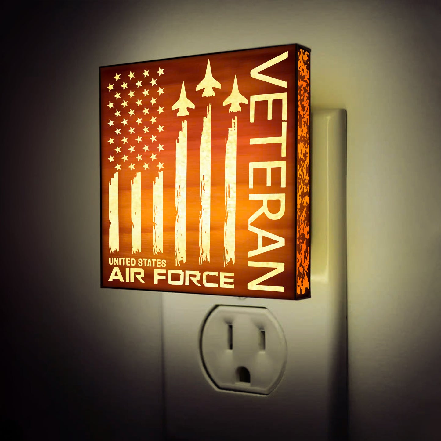 Air Force Veteran Special Edition | Artistic Engraved Wooden LED Night Light, NLV0011
