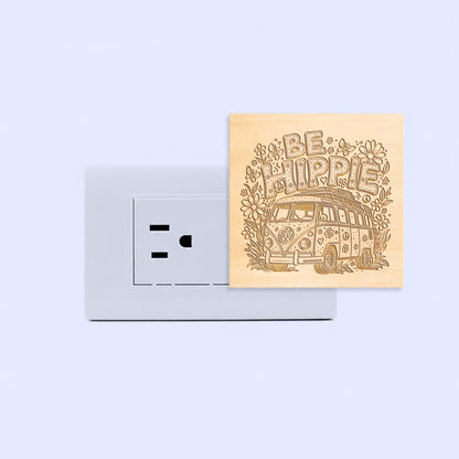 Be Hippie | Artistic Engraved Wooden LED Night Light | HP0002