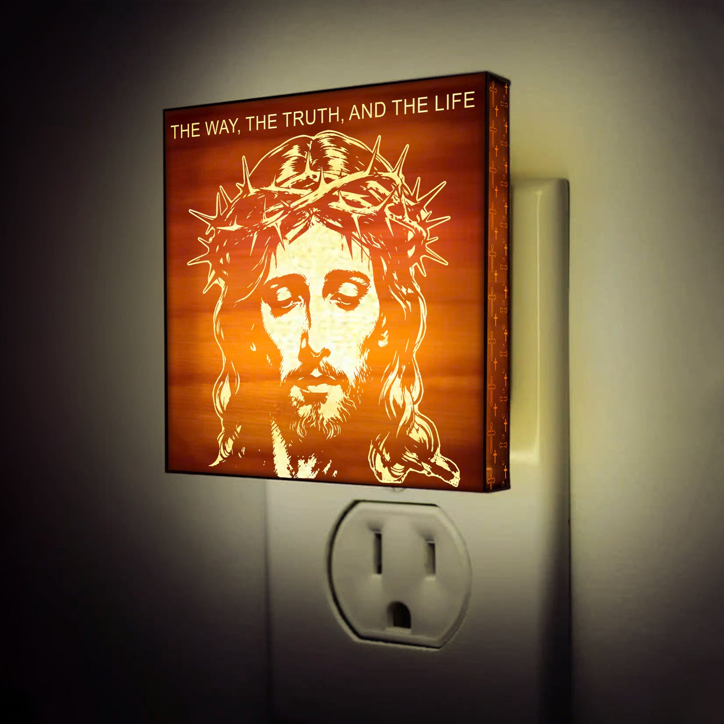 The Way, The Truth, and The Life Christian Gift Engraved Wooden LED Night Light - NLG0007