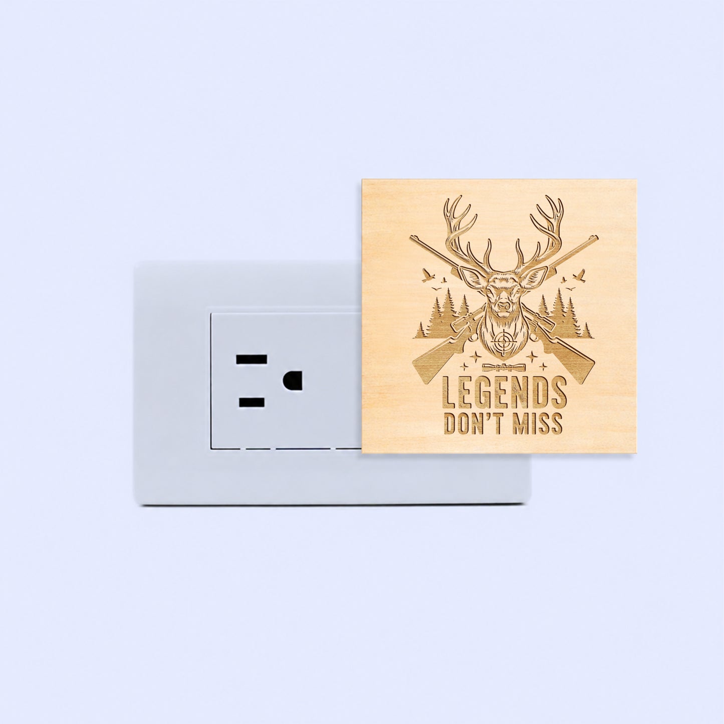 Legends Don't Miss Engraved Wooden LED Night Light - NLDH0007