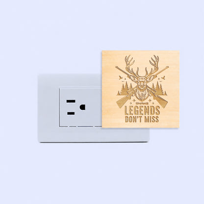 Legends Don't Miss Engraved Wooden LED Night Light - NLDH0007
