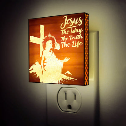The Way, The Truth, The Life Artisan Engraved Wooden LED Night Light - NLG0010