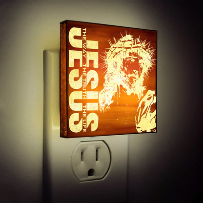 The Way, The Truth, The Life Artisan Engraved Wooden LED Night Light - NLG0006
