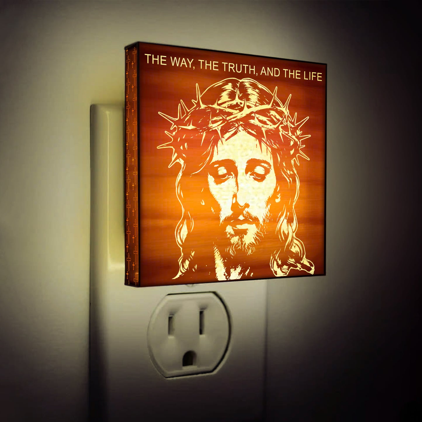 The Way, The Truth, and The Life Christian Gift Engraved Wooden LED Night Light - NLG0007