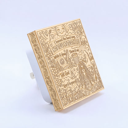 Not To Vent To Others | Artistic Engraved Wooden LED Night Light | HP0019