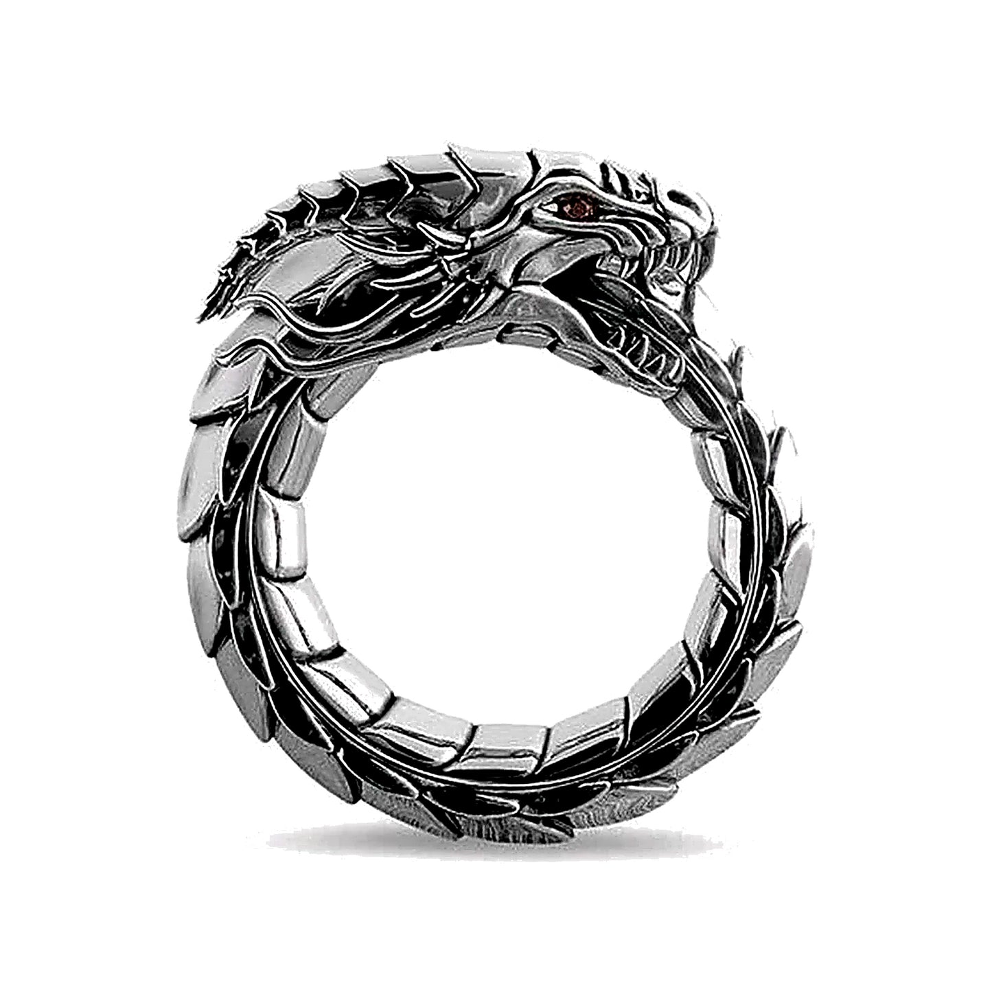 Jormungandr Ring – Viking World Serpent Ring, Norse Mythology Jewelry, Nordic Heritage Gift, VKR0001