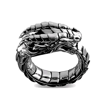Jormungandr Ring – Viking World Serpent Ring, Norse Mythology Jewelry, Nordic Heritage Gift, VKR0001