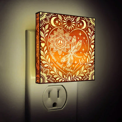 Whisper Words of Wisdom, Let It Be - Artistic Engraved Wooden LED Night Light, PH0016
