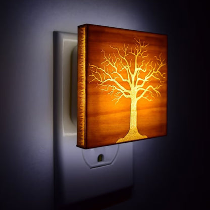 Tree of Life, Engraved Wooden LED Night Light - NLYG0099