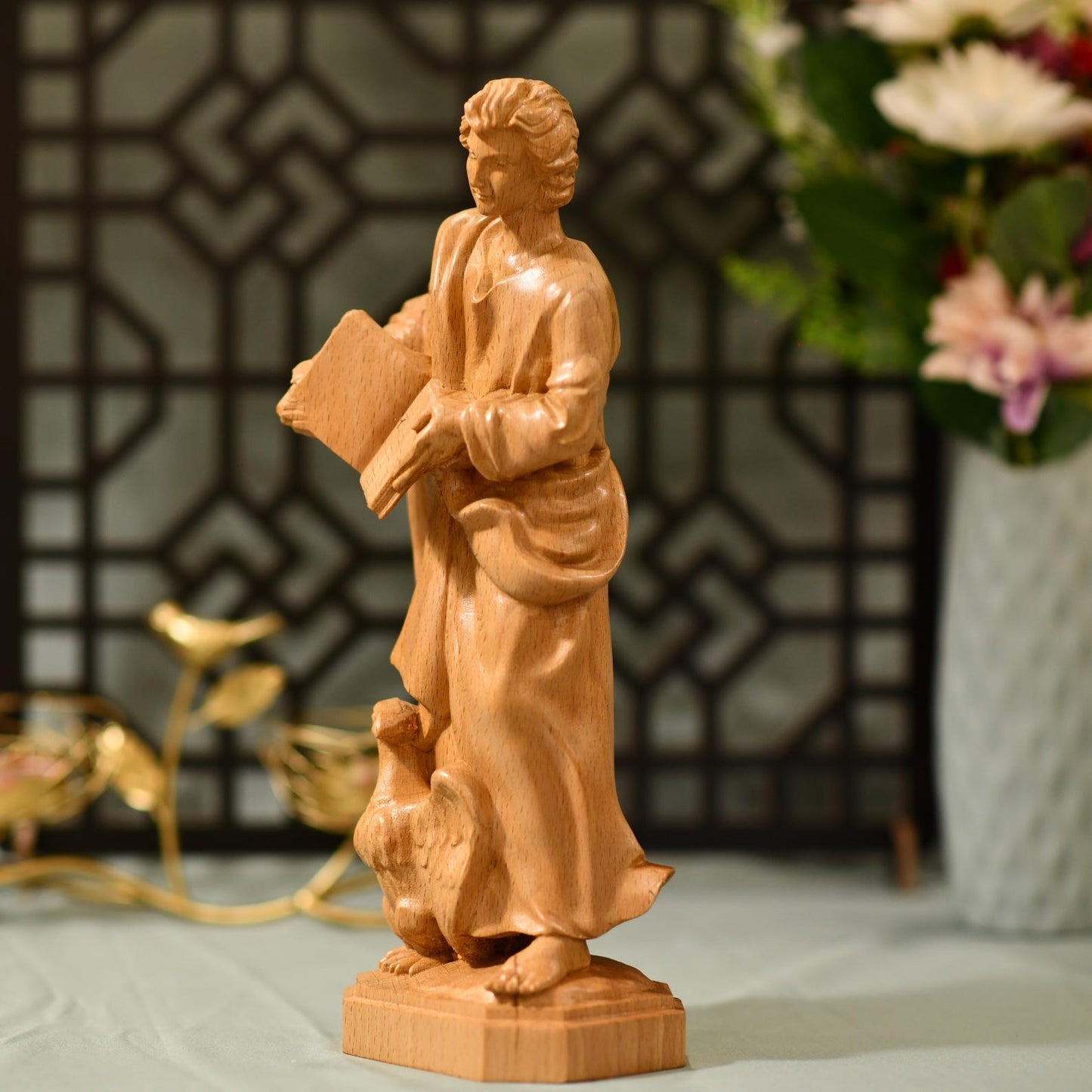 St. John the Evangelist Statue - Handcrafted Wooden Statue