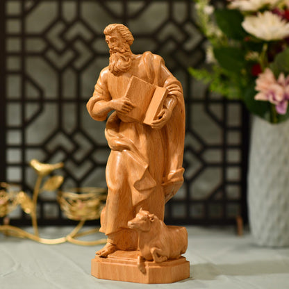 St. Luke the Evangelist Statue - Handcrafted Wooden Statue