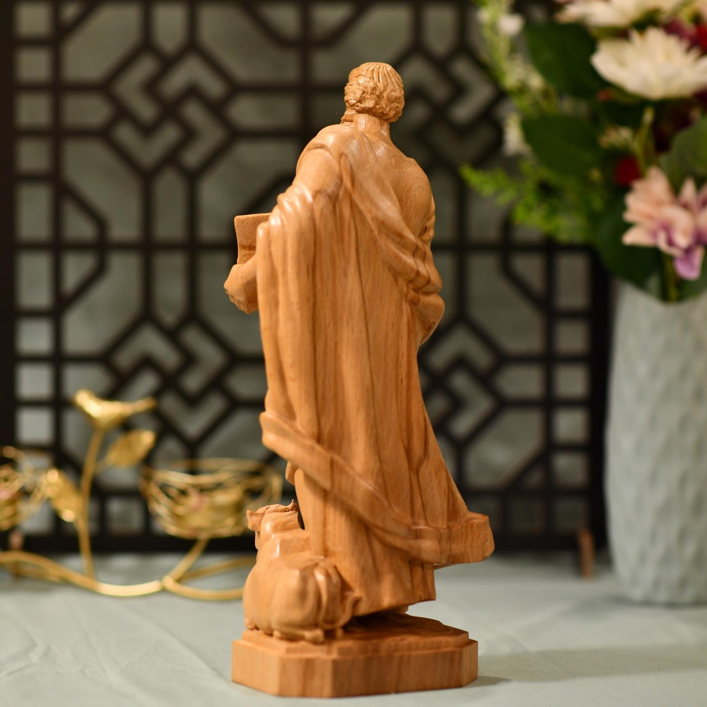 St. Luke the Evangelist Statue - Handcrafted Wooden Statue