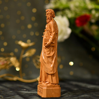 St. Paul Wooden Statue Saint - Handcrafted Wooden Statue