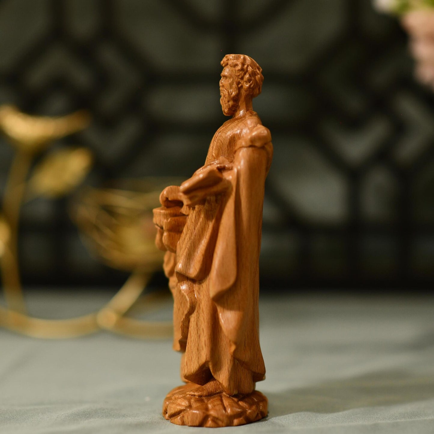 Saint Paul Figurine Wooden Statue - Handcrafted Wooden Statue