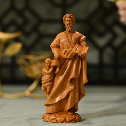 Saint Paul Figurine Wooden Statue - Handcrafted Wooden Statue