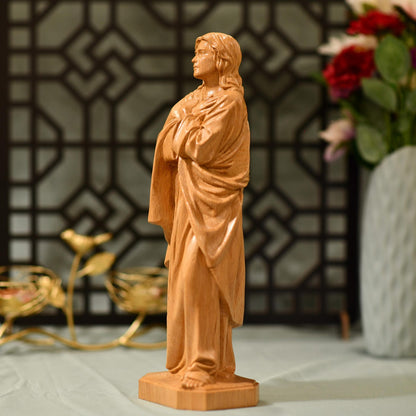 St. John Wooden Statue - Apostle of Jesus - Handcrafted Wooden Statue