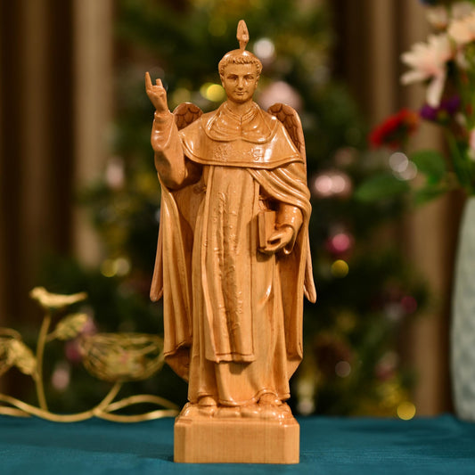 St. Vincent Ferrer Saint Statue - Handcrafted Wooden Statue – Made to Order